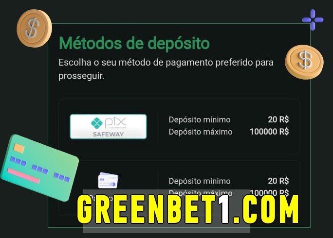 O cassino greenbet bet oferece uma grande variedade de métodos de pagamento